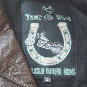 Scully Womens Brown Tour de West Moto Jacket Size L